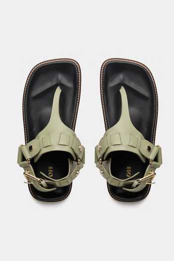 Oroh Edinburgh Metallic Buckle Strapped Sandals 