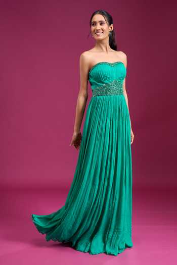 Naintara Bajaj Hand Embroidered Bodice Gown 