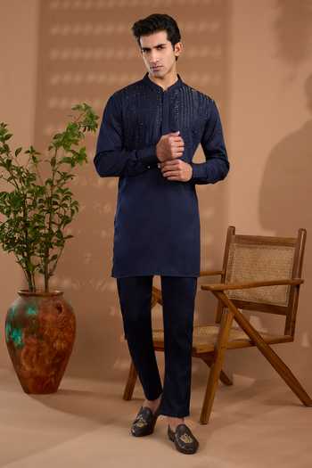 Spring Break Cotton Satin Kurta & Pant Set