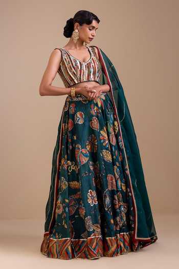 Aamra By Lavanya Kalamkari Print Lehenga Set 