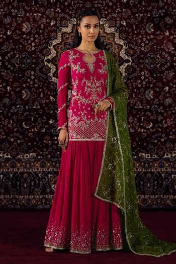 Lashkaraa Zari Embroidered Kurta Sharara Set 