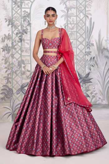 Shyam Narayan Prasad Zardozi Embroidered Lehenga Set 