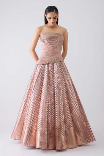 Amit Aggarwal Structured Crystalvein Corset & Skirt Set 