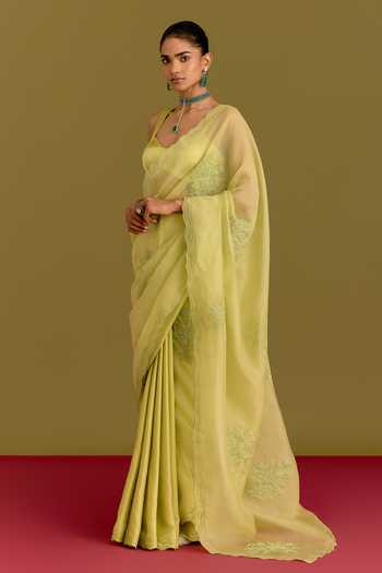 Devnaagri Embroidered Saree With Blouse 
