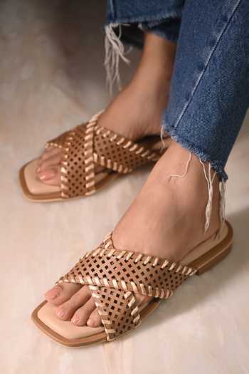 Miraki Criss Cross Strap Flats