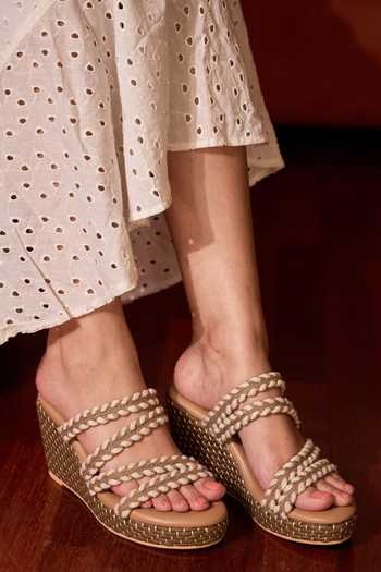 Miraki Braided Strappy Wedges 