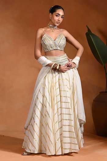 Rishi and Vibhuti Zar Embroidered Lehenga Set 