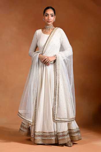 Rishi And Vibhuti Chand Woven Anarkali Pant Set 