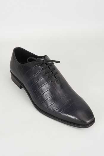 Salil Bhatia Embossed Leather Oxford Shoes