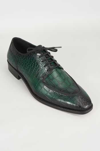 Salil Bhatia Embossed Leather Derby Shoes