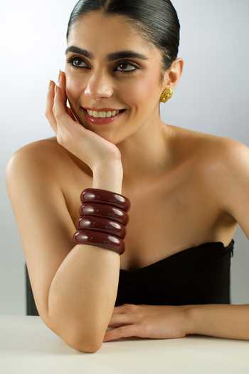 Maalicious Jewelry Brown Lac Bangle - Single Pc 
