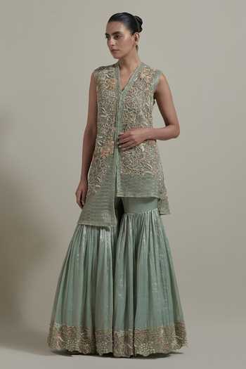 Kavita Bhartia Embellished Cape & Sharara Set 