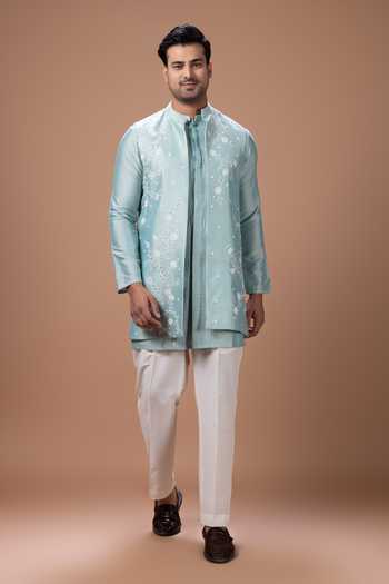 Priyanka Haralalka Cotton Silk Bundi & Kurta Set 