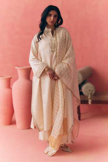 Mirasa Ayla Butter Ivory Choga Kurta Set 
