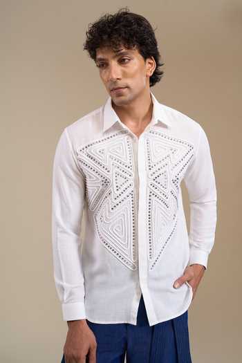 Line Out Line Metallic Stud Embellished Shirt 