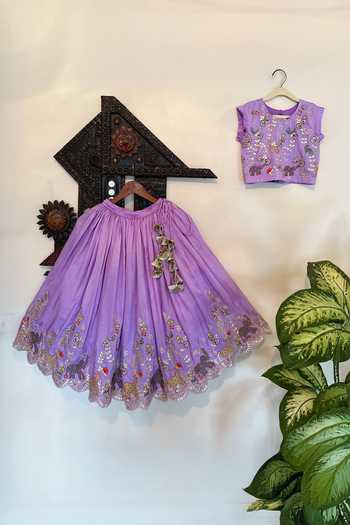 Rage Attire-Sweta Saria Safari Embroidered Lehenga & Blouse Set 