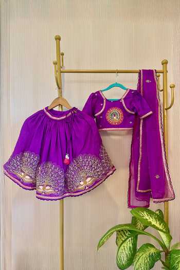 Rage Attire-Sweta Saria Peacock Embroidered Lehenga Set 
