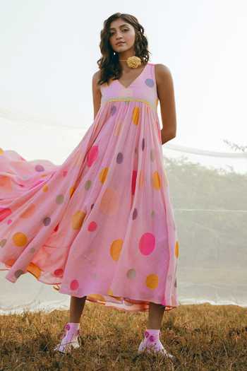 Nimbu Mirchi Falooda Polka Dot Print Dress 