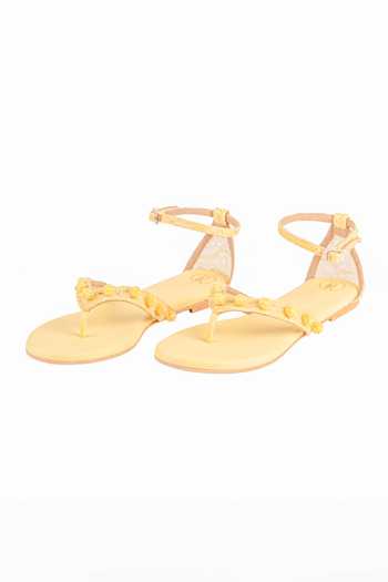 PREET KAUR Aure Pearl Work Flats