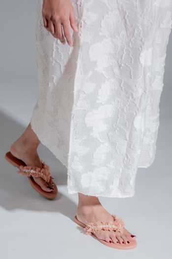 PREET KAUR Rosea Floral Embellished Flats