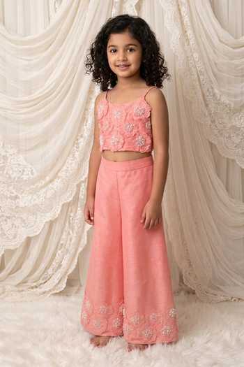 MI Dulce An'Ya 3D Flower Spaghetti Top & Palazzo Set