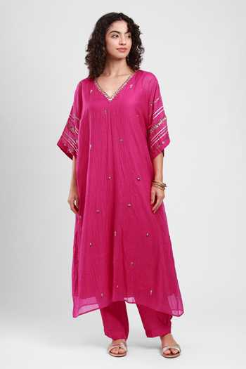 Kyra By Bhavna Zoya Chanderi Kaftan & Pant Set 
