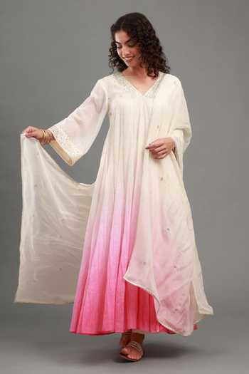 Kyra By Bhavna Ayra Ombre Anarkali Set 