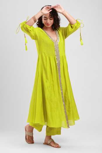 Kyra By Bhavna Zahira Chanderi Anarkali & Pant Set 
