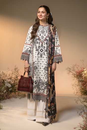 RINESSA Noir Et Blanc Printed Cotton Kurta Set 