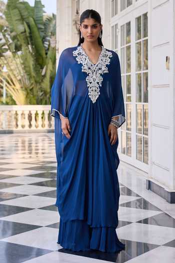 RINESSA Pearl Embellished Kaftan Pant Set 
