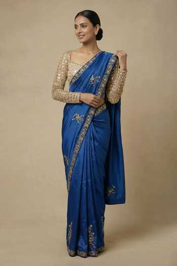 Ellemora Fashions Sapahrie Nights Silk Saree & Net Blouse Set