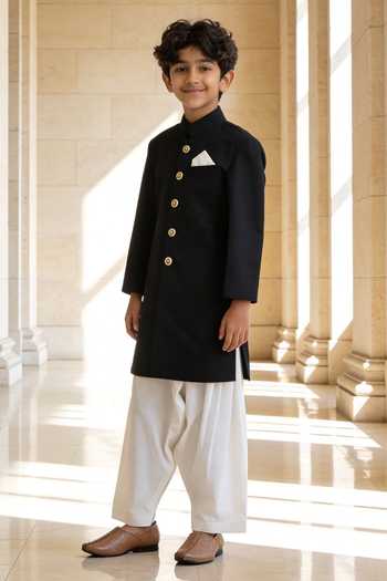 FAYON KIDS Suiting Sherwani With Salwar 