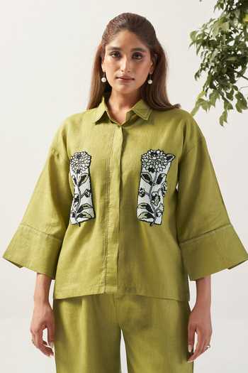 Savaaya The Botanica Handwork Patch Shirt 