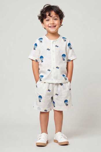 MR Brat Hot Air Balloon Shirt & Shorts Co-ord Set 