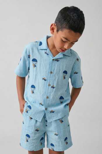 MR Brat Sky High Shirt & Shorts Co-ord Set 