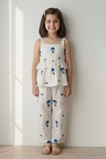 MR Brat Hot Air Balloon Peplum Top & Trouser Set 