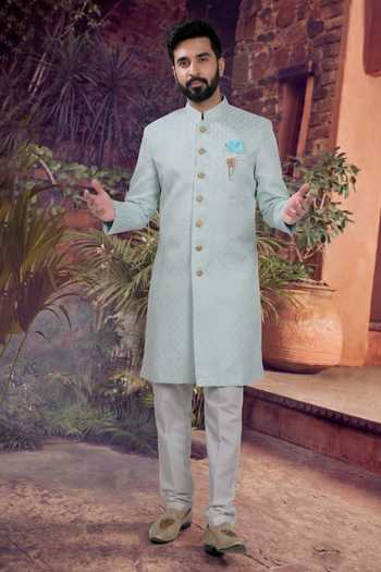 Jhambthreads Woven Jacquard Kurta & Pant Set 