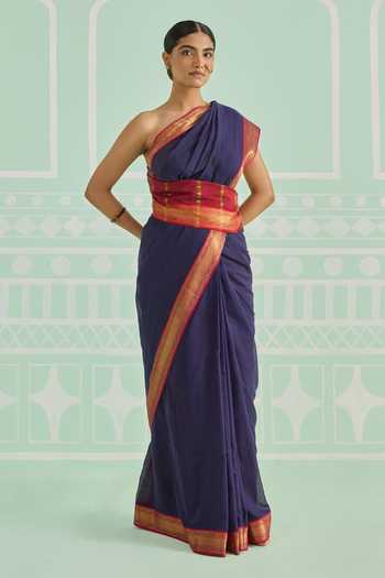 Amaara Pure Cotton Handloom Saree With Running Blouse 
