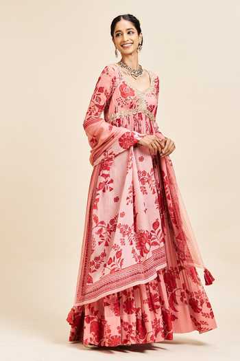 Issa Studio By Chetana & Swathi Niva Printed Georgette Anarkali With Dupatta Set 