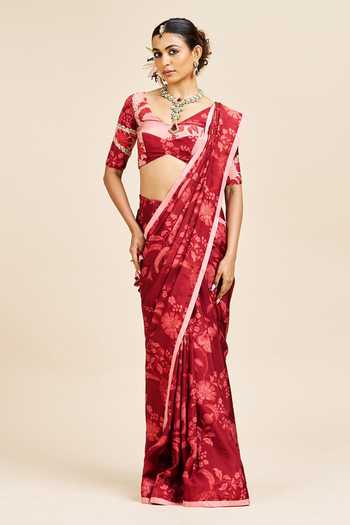 Issa Studio By Chetana & Swathi Vedita Printed Saree With Blouse 