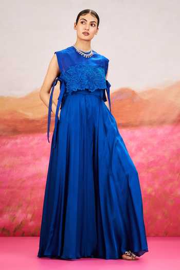 Issa Studio By Chetana & Swathi Luna Jumpsuit With Embroidered Cape