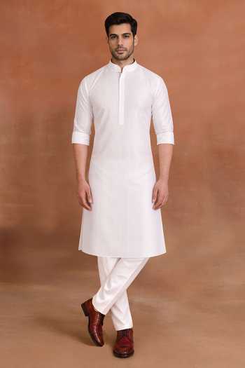 Raghavendra Rathore Jodhpur Ecru Heritage Kurta