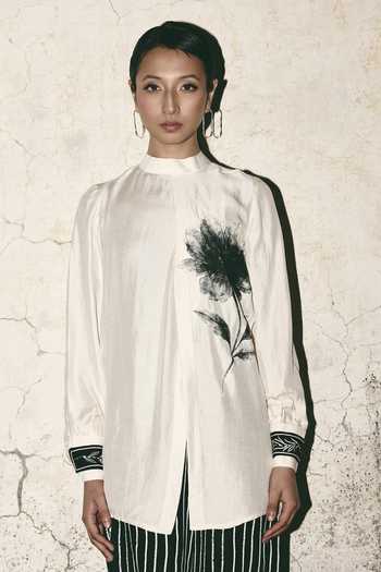 Atbw Bloom Hand Drawn Floral Top 