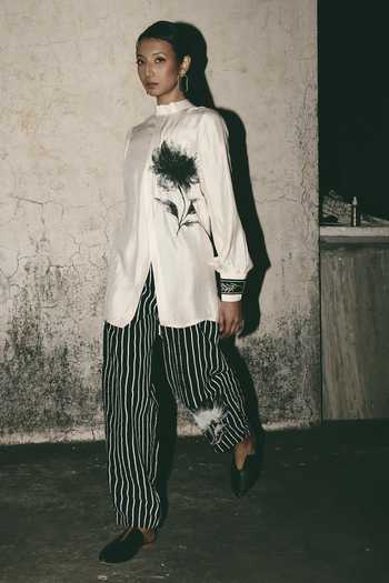 Atbw Bloom Barrel Striped Pant 