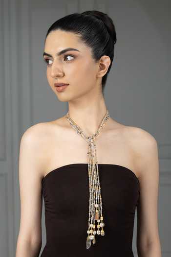 Joules by Radhika Nayesha Long Pearl Necklace 