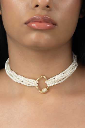 Joules by Radhika Nivika Pearl Choker Necklace  