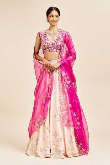 Issa Studio By Chetana & Swathi Anjala Zardozi Embroidered Lehenga Set 