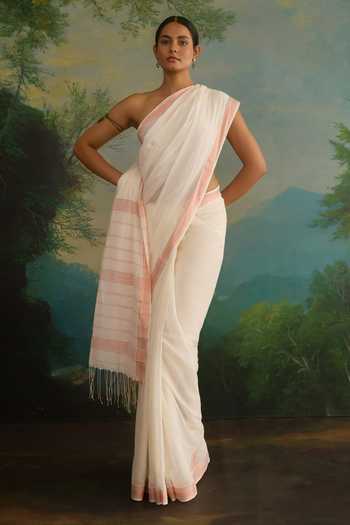 Amaara Pure Cotton Handloom Saree With Running Blouse 