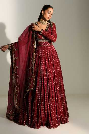 Mahima Mahajan Neelam Hand Embroidered Anarkali With Dupatta 