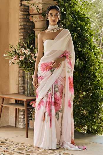 Studio 113 Nora Chiffon Saree With Running Blouse